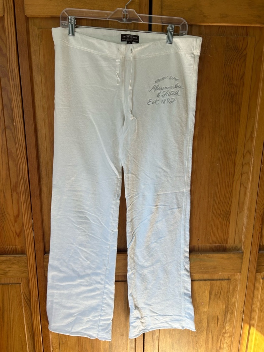 Y2K Abercrombie & Fitch White Drawstring Lounge Pants